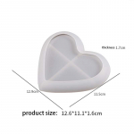 Betoonist hoiustusalus silikoonvorm s&uuml;damekujuline n&otilde;u silikageel epoks&uuml;vaigu vormid t&ouml;&ouml;laua hoiukarp alustass taldrik tsemendivorm