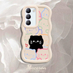 V&auml;rvitud muster Big Wave Edge pehme silikoon materjal Macaron telefoni &uuml;mbris p&otilde;rutuskindel kaitsev kummist korpus OnePlus Vivo Motorola Moto jaoks Vivo Y21E roosa