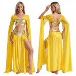 Naiste kaheosaline Egiptuse kost&uuml;&uuml;m Halloweeni kuninganna printsessi cosplay v&auml;ljam&otilde;eldud kleidiriided &scaron;ifoonist kleidid tantsuetendused XXL
