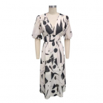 Naiste suvine V kaelusega maksikleit vabaaja Boho lillelised pikad kleidid, l&uuml;hikesed S