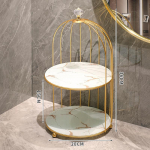 Parf&uuml;&uuml;mikorraldaja hoiuseade vannitoaalusele Iron Art Scandinavian Style huulepulk Kosmeetiline nahahooldustoode hoiustamisriiul L valge