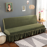 Elastne Samet Futon Diivanvoodi Kate K&auml;etugedeta Paks Pl&uuml;&uuml;s Diivanikate &Auml;&auml;risega Diivanikate Diivanikate M&ouml;&ouml;blikaitse 1 tk S 120-140cm gray