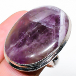 Sage Amethyst Handmade 925 Sterling Silver Jewelry Ring Size 6.5 s5e94