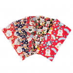 Jaapani stiilis lilleline puuvillakanga komplekt: 5 v&auml;rvi patchwork k&auml;sit&ouml;&ouml;projektide jaoks