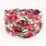Bohemian lai veniv peapael Naiste turban, lilleline, lilleline elastne juuksepael Juuste aksessuaarid