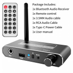 HIFI Bluetooth 5.2 helivastuv&otilde;tja DAC koaksiaalne digitaal-analoogmuundur 3,5 mm AUX RCA mikrofoni U-ketta pesa stereo juhtmevaba adapter D200