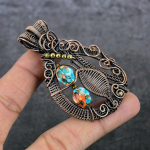 Spiny Oyster Handmade Copper Wire Wrap Jewelry Pendant 2.76 p1d43