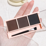 3-Color Brow Powder Set with Brush - Long-lasting, color-resistant, versatile contour makeup set for natural, three-dimensional 01