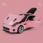1:32 Jaguari F-TYPE Kupee Valusulamist Automudel Diecast M&auml;nguautod Metallist Automudel K&otilde;rge Simulatsioon Heli ja Valgus Laste M&auml;nguasi Kingitus roosa