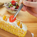 2-&uuml;hes roostevabast terasest maitsmislusikaga pintsetid kahe funktsiooniga peok&ouml;&ouml;ki