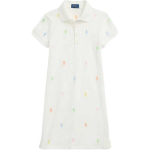 Polo Ralph Lauren Polo Kleit Ss25 Sirge Polo Krae L&uuml;hike Varrukas Lastekleidid Valge CWPODRSG3D20981-100 L