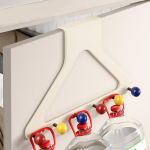 Door Hook Rack with 6 Hooks for Hanging Items in Bedroom light colors