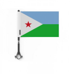 Drapeau - Djibouti - 14 x 21 cm - 5 t&uuml;kki - Pol&uuml;ester - J&auml;lg, rekto/verso