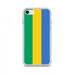 Coque iPhone - PIXELFORMA - iPhone 8 - Drapeau du Gabon - Silikoonist supp - Kaitse t&auml;ielik