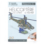 Puzzle 3D maquette - H&eacute;licopt&egrave;re Apache - V&eacute;hicules et engins - Vert roheline