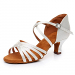 Ladina tantsukingad naistele k&otilde;rge kontsaga siidist tantsukingad daamidele pehme p&otilde;hjaga tantsukingad kontsaga 8,5 cm t&uuml;drukutele salsa ballisaali kingad 34