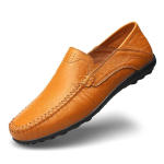 Ehtne Nahk Meeste Kingad Vabaaja Luksusbr&auml;nd Formaalne Meeste Mokassiinid Moccasins Itaalia Hingavad Slip-on Mehelik Paadikingad Suur Suurus 44 orange