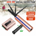 12V 1000~1600mAh AKS 3D Detektiiv Metallidetektor Maa-alune 3 Antenn Pika Kaugusega Kuld Teemant Aardeotsija Otsija Kaasaskantav Detektor