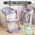 3-in-1 Reguleeritav Kaasaskantav Laste Pottitreeningu WC-iste Kokkupandav Astmelaud Pottitreeningu Preemia Kleebistega lilla