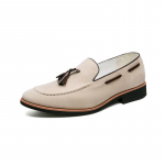 Meeste tutiga kingad Slip-on s&otilde;idukingad Suede mokassiinid Meeste mugavad nahast kingad meestele V&auml;litingimustes Moodne mees Vabaajajalatsid 38 valge