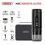 HiBREW Kaasaskantav Espressokohvimasin Autosse ja Koju, Matkakohvimasin, Sobib Nespresso Dolce Kapslitele, Jahvatatud Kohvile H4C must