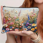Boho Vintage Kahepoolse tr&uuml;kiga kosmeetikakott Reisitualettkott Naistele Suure mahutavusega Meigikott Hoiukotid Kingitused
