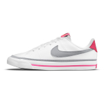 Nike Court Legacy GS Valge Roosa Prime Light Smoke Grey Laste tossud Kumquat DA5380-111 35.5