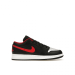 Air Jordan 1 Low GS White Toe Laste tossud Must Tulepunane 553560-063 37.5