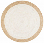Džuudist Looduslik K&auml;sitsi Valmistatud Vaip &Uuml;mmargune Looduslik Vaip Iga Ruumi Iluks Rustikaalne Dekoor Iga Ruumi 60 cm x 60 cm (2x2 feet) valge/beež