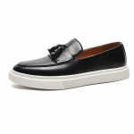 Moodsad Klassikalised Tuttidega Meeste Slip-On Mokassiinid Libisemiskindel Kummitald Mugavad Vabaajajalatsid Kevad Suvi 2025 Moodsad Jalatsid 38 must
