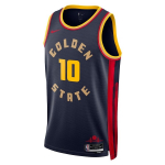 Nike X NBA koost&ouml;&ouml; Golden State Warriors Jimmy Butler 10 F&auml;nniversioon Linnaversioon &Uuml;mmarguse kaelusega Mugav pusa Korvpallivorm FQ4376-419 L