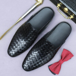 Moodsad Uusimad Meeste Sussid Kootud Mustriga Ehtsa Nahast Loaferid Meeste Mokassiinid Vabaaja Slip-On Meeste Kingad Suvised Poolkingad Meestele 38 must