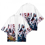 Kaheksajala mustriga lahtised Jaapani t&auml;navar&otilde;ivad, naiste kardigan, meeste Harajuku haori kimono cosplay tops&auml;rgid XXS