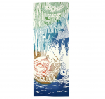 Momin Mumin Miyamoto Tenugui K&auml;ter&auml;tikand Gobel&auml;&auml;n Chusen v&auml;rvitud V&auml;ike-My & Nuuskm&otilde;mm M sinine