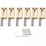 Musiclily Ultra 10,5 mm nihutatud messingist kitarri sadulad, nihutatud stiil, Ameerika Strat/Telecaster elektrikitarridele, originaalv&auml;rvid (Komplektis 6)