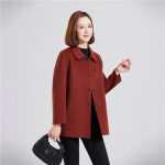 Elegant Women's 100% Wool Double-Faced Coat 3XL