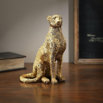 Kuldne leopard elutuppa, kodu kaunistus, laua skulptuur, moodne luksuslik looma ornament A
