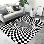 3D Vortex Illusioon Uksematt Pestav Libisemiskindel Elutoa Diivanitoolide Alusmatt K&ouml;&ouml;gi Uksematt Alusvaip 80*120cm