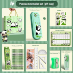 Kawaii Panda Kirjatarvete Komplekt &Otilde;pilase Pinal Kleebised Pliiats Kirjatarbed Kingitus &Otilde;ppevahendid T&auml;ielik Kingikarbi