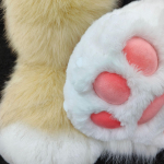 Uus 1 paar karvase looma k&auml;pa kingi pl&uuml;&uuml;sist Cosplay kost&uuml;&uuml;mikassik&auml;pa kingad Fursuit jalgsid k&uuml;&uuml;nistigrikuk&uuml;&uuml;nlad Halloweeni peoks