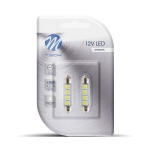 Blister diood LED C5W 4xSMD5050 41mm CANBUS Valge 12V 2 tk