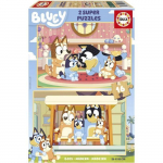 Puzzle - EDUCA - Bluey - 2 x 16 pi&egrave;ces - Multicolore - Pour enfants &agrave; partir de 3 ans puhas