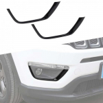 2x Must Eesmise Udutulede Valgusti Kate Liist Raam Dekoratsioon Jeep Compass 2017-20 jaoks