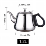 Veekeetja filtriga roostevabast terasest teekann 1,2 l/1,5 l/2 l metallist kohvikann kuumade keetmispottide jaoks, gaasiga induktsioon kodu telkimine
