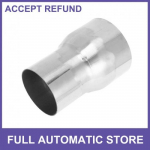 Mandrel Exhaust Pipe Adaptor Concentric Reducers 275 OD to 35 OD Silver Tone