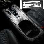 Car Styling carbon fiber stickers Center Console Automobile Gear Panel Decorative Stickers For HONDA HR-V HRV VEZEL 2015 Black carbon Sticker