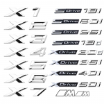 UUS H&otilde;bedane Auto T&auml;hed Pagasiruumi Embleem Kleebis THE X1 X2 X3 X4 X5 X6 X7 E84 F48 E83 G01 F25 F26 G02 E53 F15 E70 E71 F16 Embleemi jaoks X1