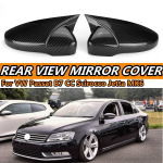Pair Car Side Wing Mirror Cover Caps For VW JETTA MK6 Volkswagen Passat B7 Scirocco Beetle CC Eos Add on Rearview Mirror Glossy Black