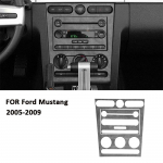 Ford Mustang 2005-2009 pehme seemisnahast kangas auto keskmine multimeedia CD-juhtimispaneeli viimistlusraam siseviimistlus must