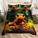 Sisalikud Roomajad Tekikate Kingitus Poistele T&uuml;drukutele Naljakas Gekko Voodipesu Komplekt T&auml;is Kuninganna Mikrokiud Armas Loomateemaline Tekikate EU Single(135x200cm)